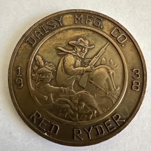 Vntg 1938-1988 DAISY Red Ryder BB Gun STOCK - 50th Anniversary Brass Medallion