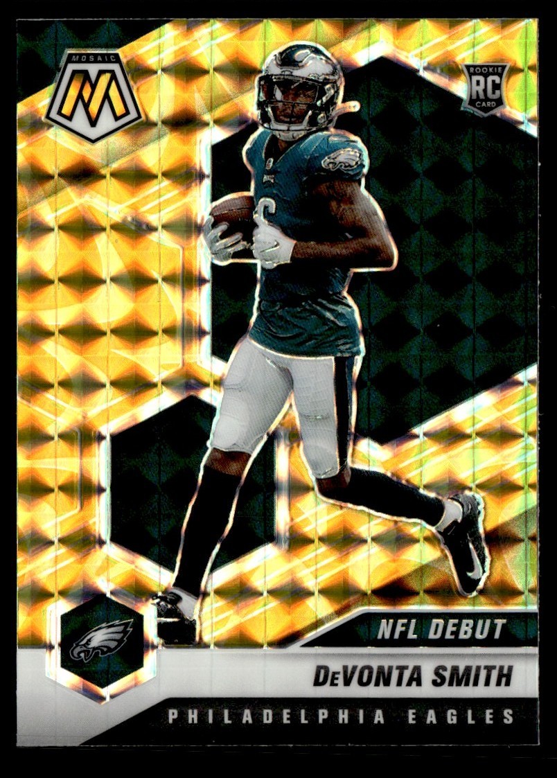 2021 Panini Mosaic Yellow Reactive DeVonta Smith RC #246 B