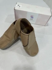 Girls Leather Jazz Shoes Tan Size 1.5 Stelle