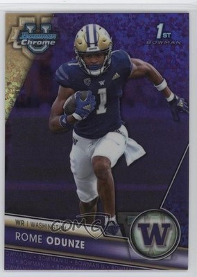 2023 Bowman U Chrome Purple Mini-Diamond Refractor /399 Rome Odunze #138 0rw3