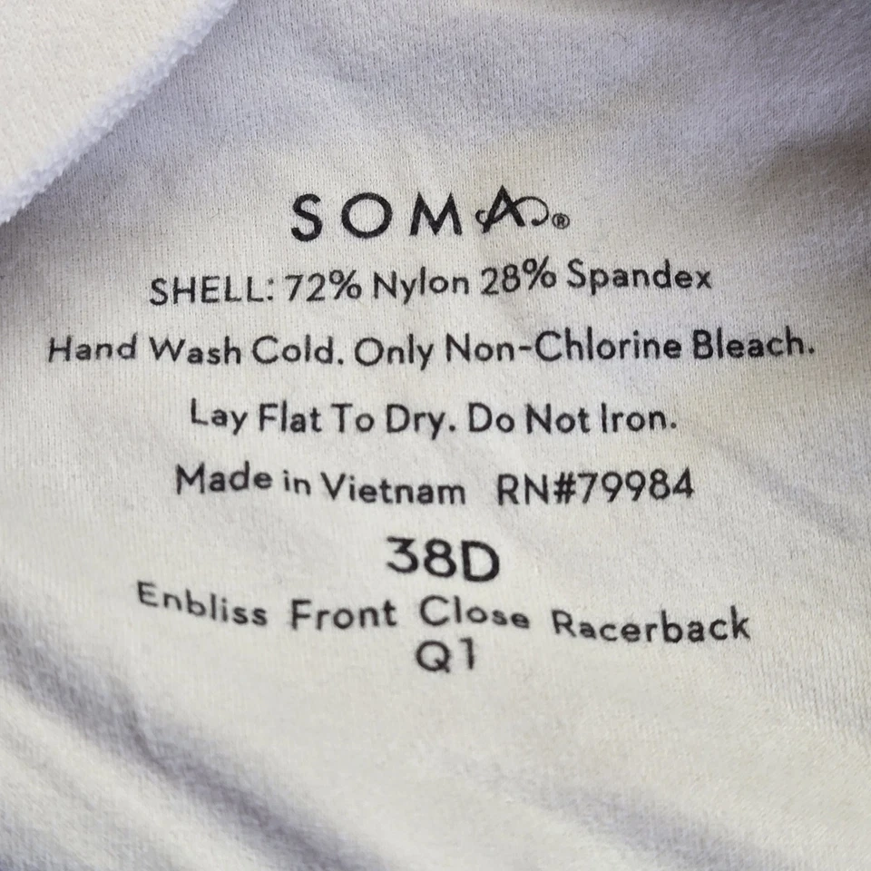 Sujetador Soma para mujer 38D beige enbliss cierre frontal espalda deportiva camiseta con aros Foto 3 de 4