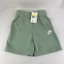 Nike Sportswear Club Fleece Big Kids' French Terry Shorts Steam/White Sz Small