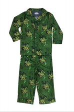 Teenage Mutant Ninja Turtles Heroes Toddler Boy's Button Down Flannel Pajama Set