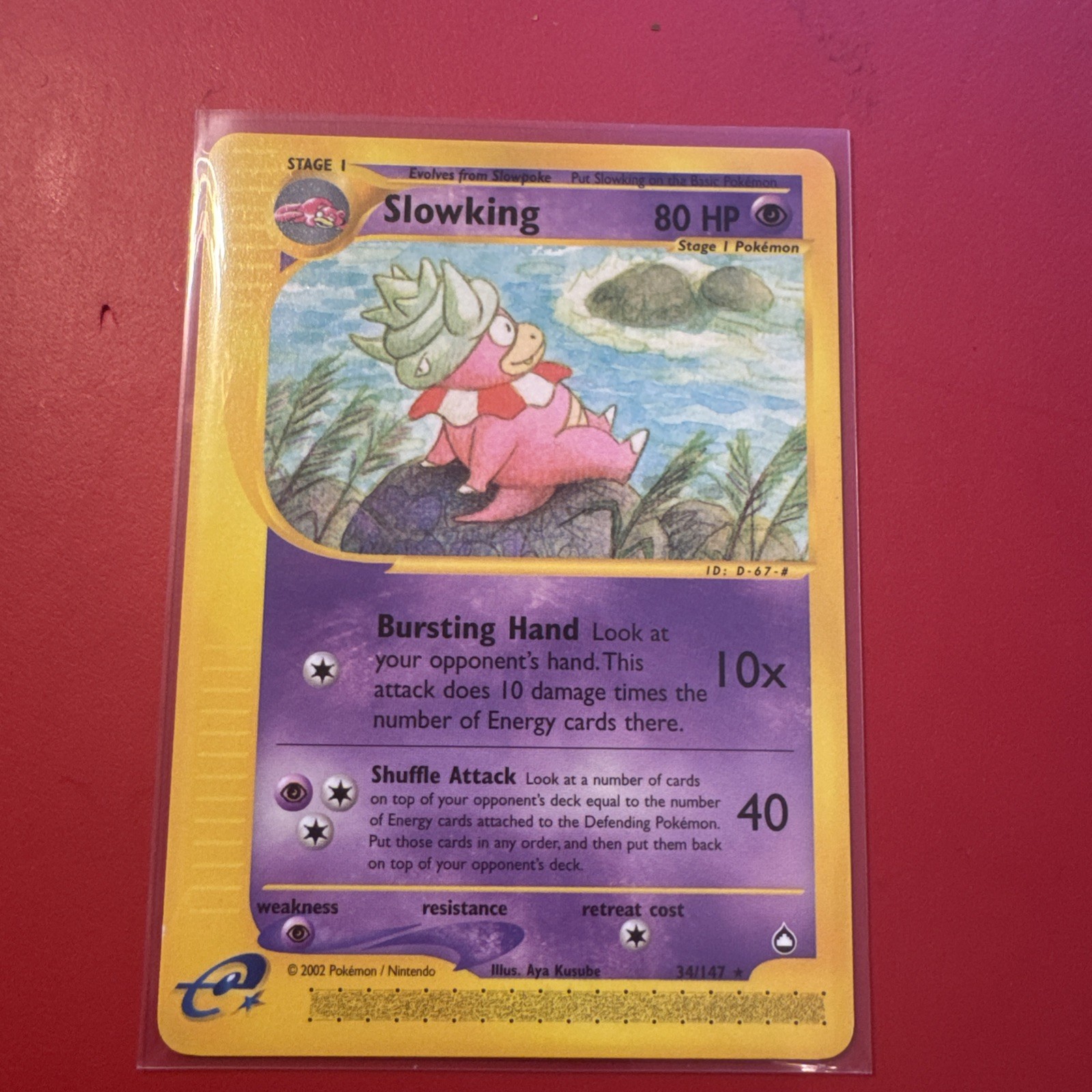 Pokémon TCG Slowking Aquapolis 34/147 Regular Rare 2002 Nm/M