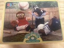 1984 Large Cabbage Patch Kids Baseball 35 Piece Floor Puzzle In Box 22