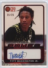 2021-22 Leaf Pro Set Power Red Spectrum Foil 25/25 TyTy Washington Jr Auto x5u