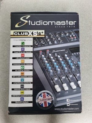 Studiomaster Club XS6 6 Kanal Mischpult mit Bluetooth & USB Konnektivität