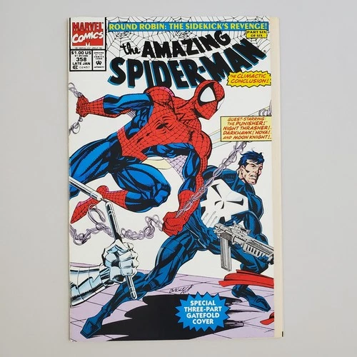 The Amazing Spider-Man #358 NS L Jan 1992 Marvel Comics VF 8.0 Punisher Nova B&B
