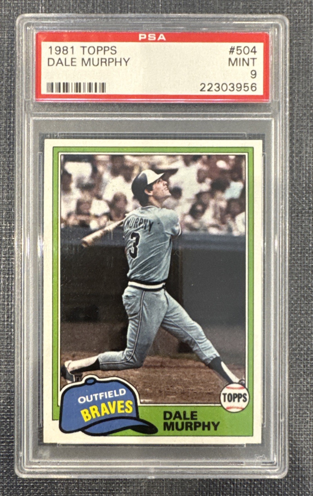 1981 TOPPS #504 DALE MURPHY PSA 9