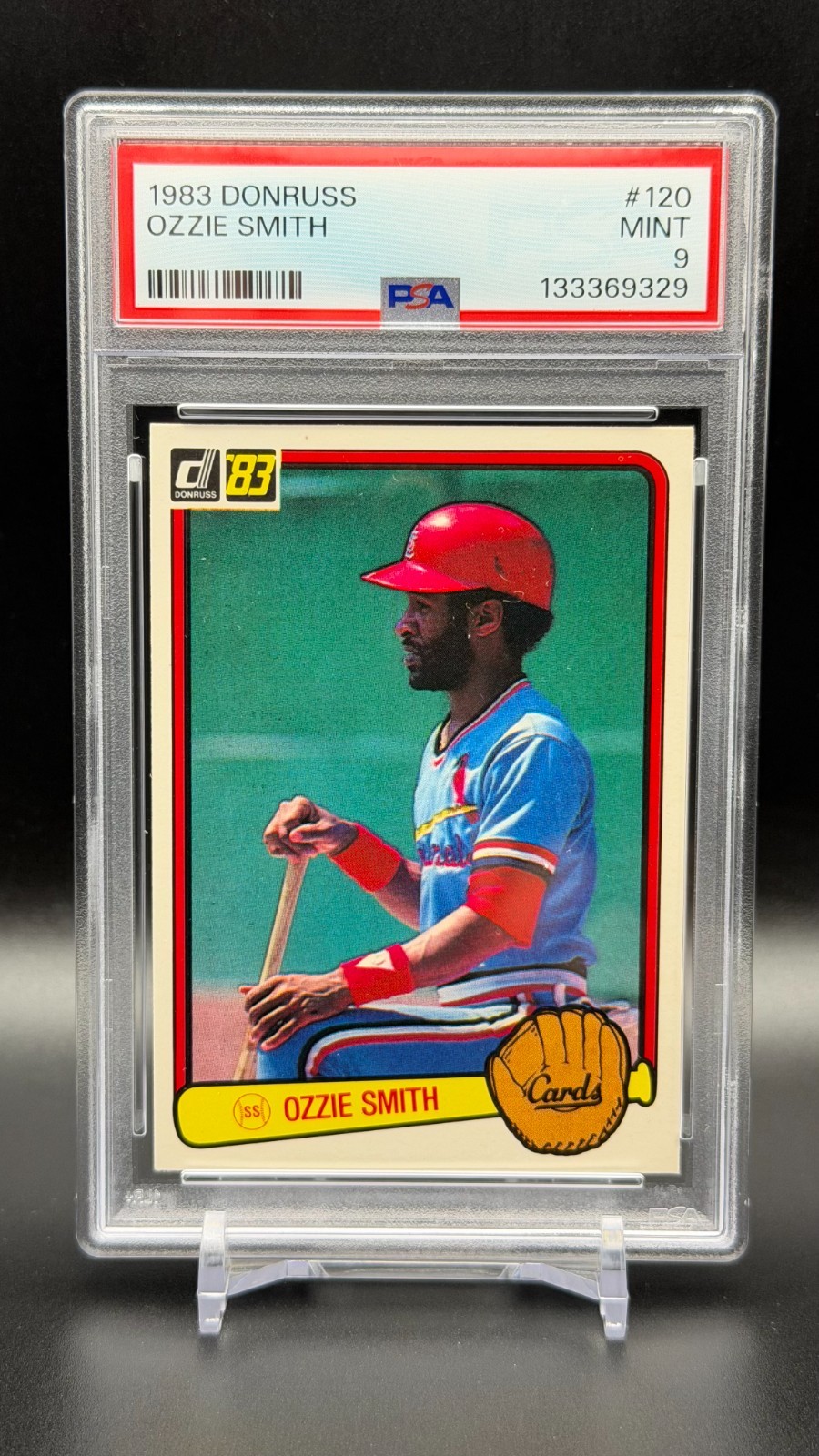 1983 Donruss #120 - HOF Ozzie Smith St. Louis Cardinals PSA 9