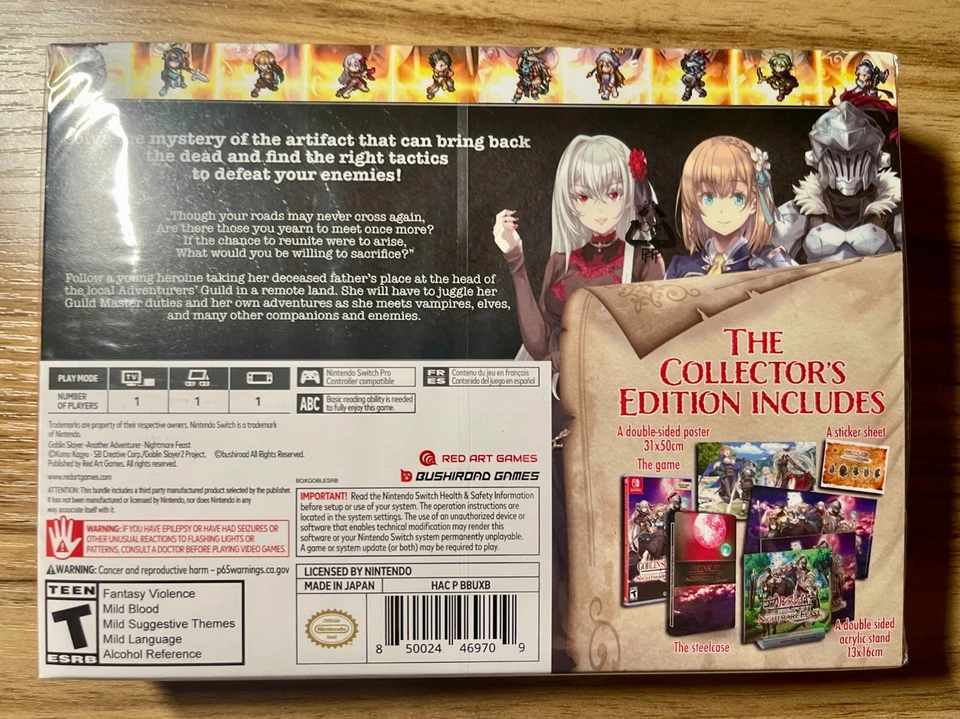 Goblin Slayer ANOTHER AVENTURER NIGHTMARE FEST EDICIÓN COLECCIONISTA EE. UU. VER NUEVO Foto 2 de 2
