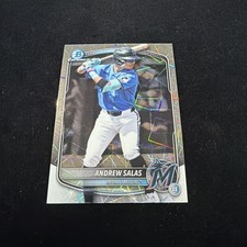 2025 Bowman Draft Mega Box ANDREW SALAS Chrome Laser Refractor #BDC-34 Marlins