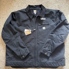 New Vintage Carhartt Jacket Mens 3XLT Tall Detroit Blanket Lined Black