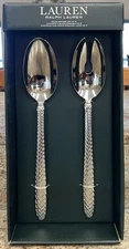 Ralph Lauren Equestrian Braid Salad Servers Set 2-Piece - New