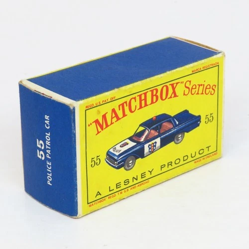 Matchbox - 55 Ford Fairlane Police Patrol Car - Original Empty Box Only - Lesney