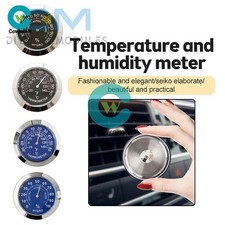 Round Household Car Analog Thermometer Hygrometer Humidity Monitor Meter Gauge