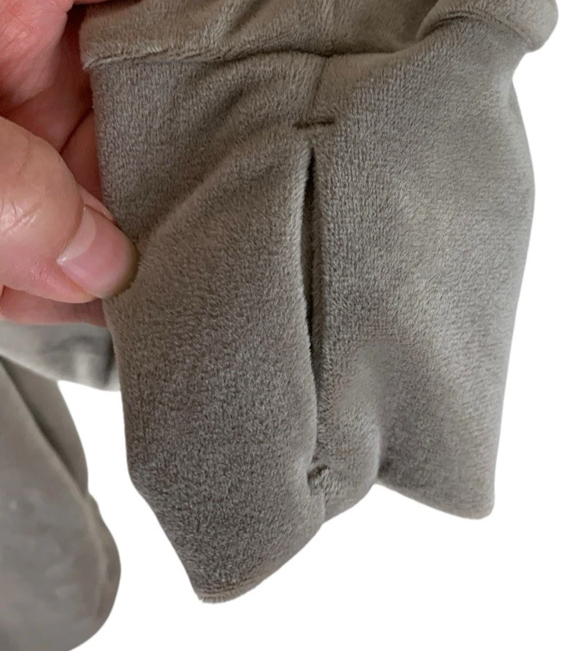 Sudadera con capucha para mujer Jones New York gris beige terciopelo 1/2 cremallera manga larga talla 1X Foto 2 de 4