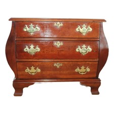 3 Drawer Chippendale Bombe Style Colonial Solid Cherry Chest by Jasper Furniture