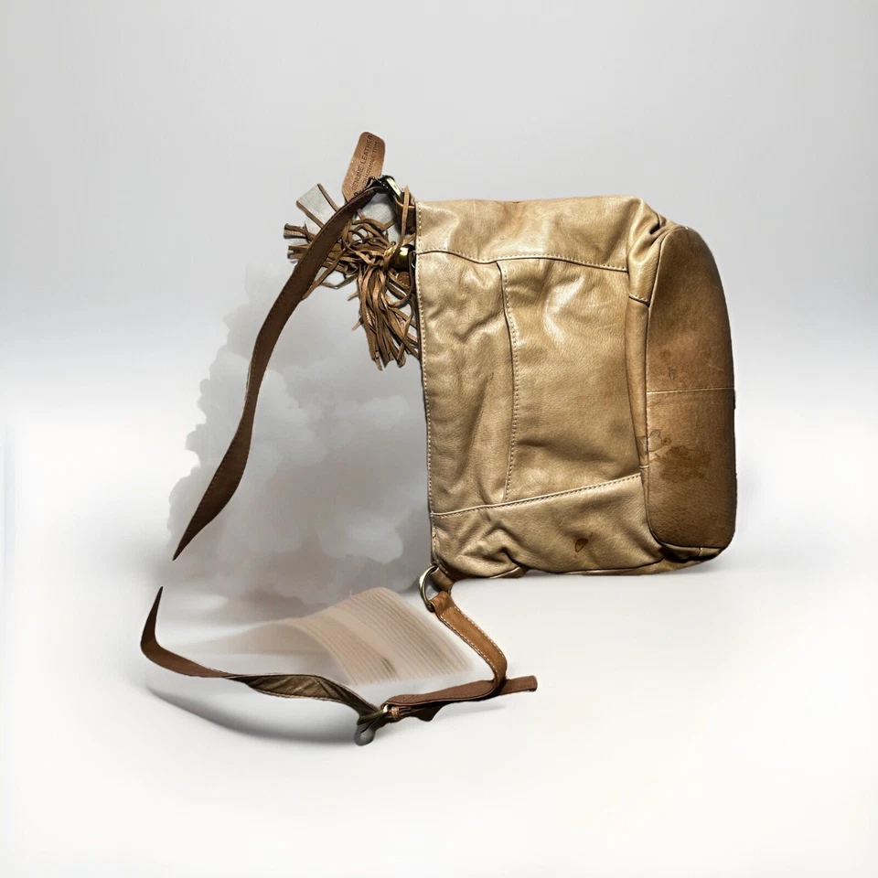 Bolsa de ombro Western Cabin Creek conhaque marrom couro genuíno ajustável - Imagem 2 de 4