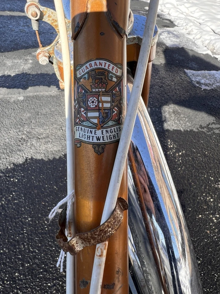 Bicicleta marrom vintage 1950’s Pearsons Hercules Santos feita em Birmingham Inglaterra - Imagem 2 de 4