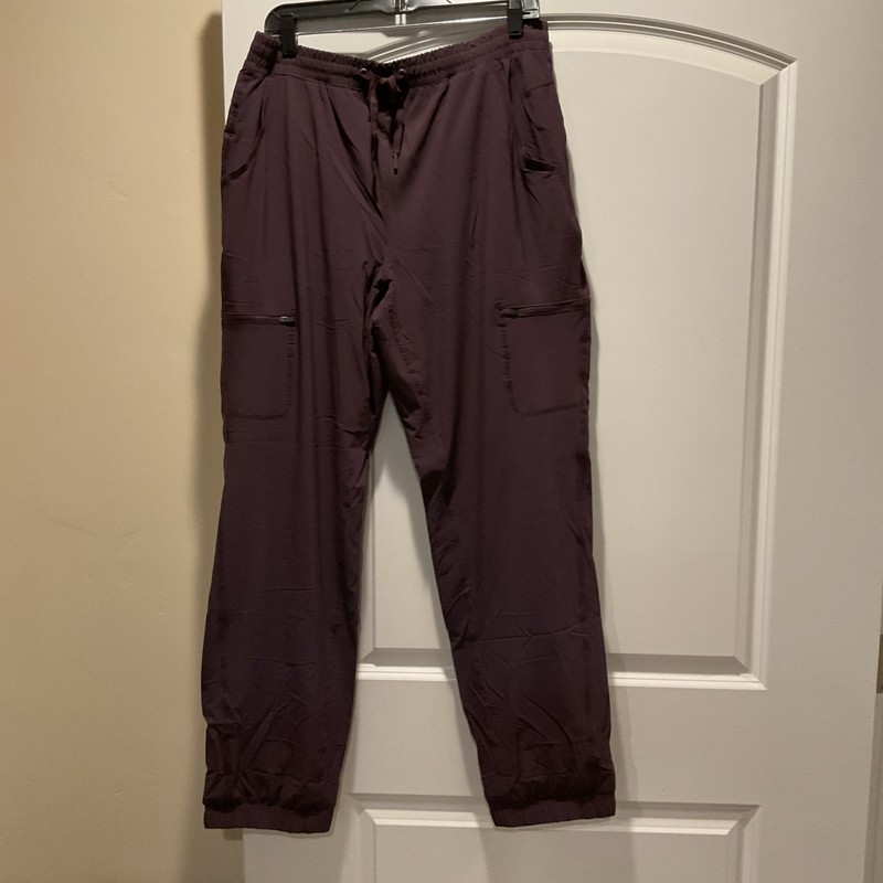 NWT Eddie Bauer Women's Fleece Lined Pants, Size 14, Purple, Zip Pockets