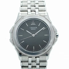 5wwm0014 SEIKO Credor 8J81 6A20 Gray Dial Used Men s Wristwatch