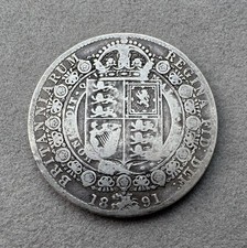 1891 Half Crown - Queen Victoria