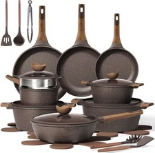CAROTE 26PCS Pots and Pans Set Non Stick Induction Cookware PFOA