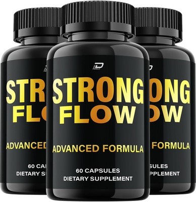 (3 Pack) Strong Flow Supplement for Men   StrongFlow Pills Advanced Health