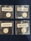 Set of 4 1900's Barber Dimes -AU+ Condition--1900 1903 1907 1908-Likely Cleaned
