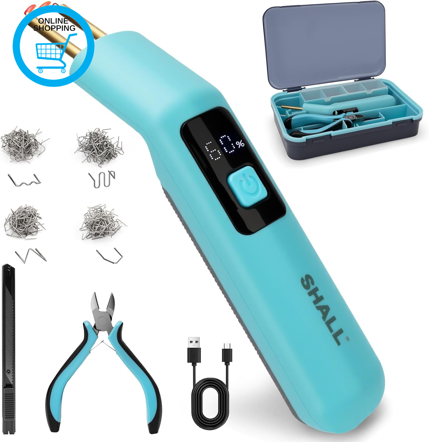 Cordless Plastic Welder - 200PCS Welder Stapler -Hot Stapler Kit - for Plastic,