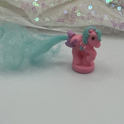Vintage My Little Pony G1 Petite Ponies Ponytail Pink Purple Brush Comb Cutie 
