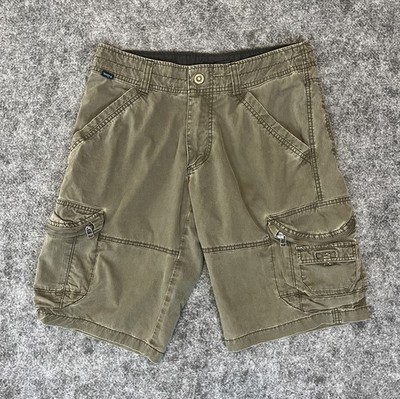 Kuhl Ambush Shorts Men 30 Olive Green Cargo Patina Dye Stretch Utility Outdoors