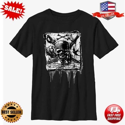 Disney Pirates Of The Caribbean Crossbones T-Shirt S-5XL