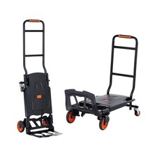 Uimoso Aluminum Hand Truck 2 in 1 Folding Dolly Cart 300 lbs Capacity Heavy Duty