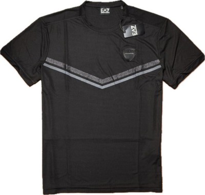 Emporio Armani EA7  Men's Black Dynamic Athlete Jersey Tee T-Shirt M