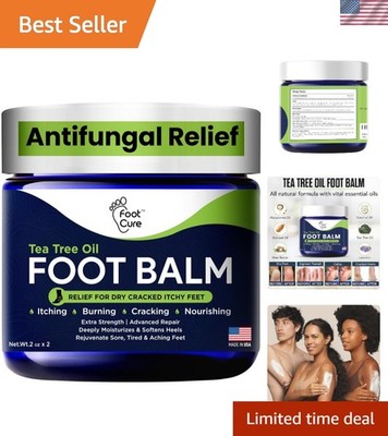 Extra Strength Antifungal Cream with Tea Tree Oil for Itchy Feet Relief - 2 Oz