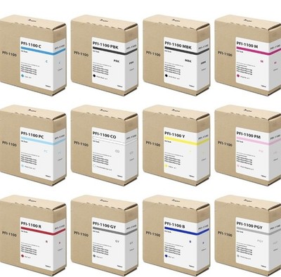 Ronglink Canon PFI-1100 Ink Tank 700ML 12 Pack for PRO-2000/2100/4000/4100/6000