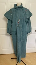 hand-painted The Australian Outback Collection canvas duster Coat  Teal Large