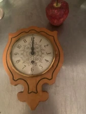 Small Vintage Wooden Wall Clock by Herschede - Ex au5