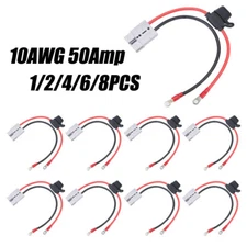 1/2/4/6/8Pcs 50Amp Plug Extension Cable Lug Battery Charging Terminal Connector