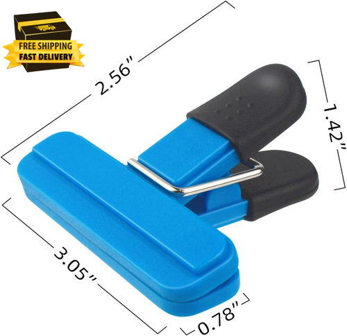 6 Pack Chip Bag Chips Food Clips with Heavy Duty Tight Seal Grip Plastic Bags Cl - Picture 6 of 12