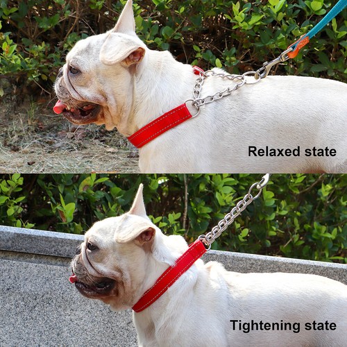 Half Chain Martingale Dog Choke Collar Reflective Nylon Training Guardian Gear - Picture 7 of 20