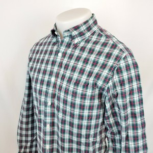 J-Crew-Mens-Shirt-Sz-Small-L-S-Plaid-Check-Button-Down-Green-Classic-Fit-A22-03