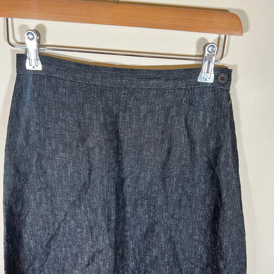 Falda Larga Joseph Para Mujer Línea A Lino Viscosa Mezcla Gris Talla 8 UK 4 US Foto 2 de 4