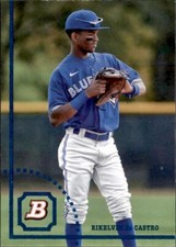 2022 BOWMAN HERITAGE BLUE FOIL TORONTO BLUE JAYS - RIKELVIN DE CASTRO #BHP-69