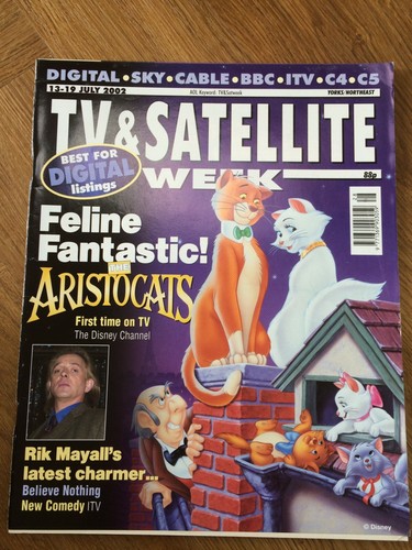 TV & SATELLITE WEEK 13-July-2002 ARISTOCATS Rik Mayall Chris O'Donnell Dynasty