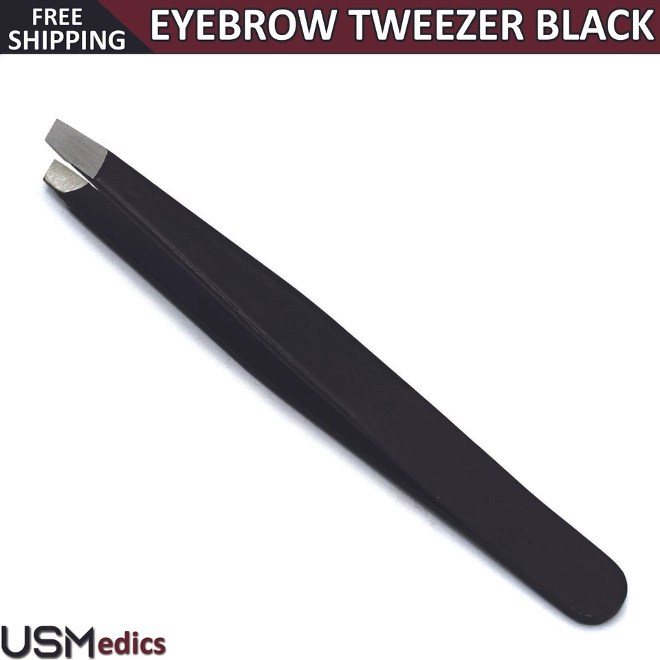 Hair Removal Tweezers Slant Tip Eyebrow Facial Nose Ingrown Hair Care Beauty New - Image 3 of 4