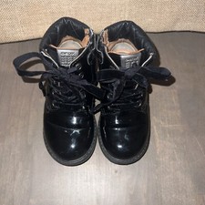 Geox Patent Leather Boots, Shoes Girls, Kids, Size 8.5, Quilted Ankle, Black