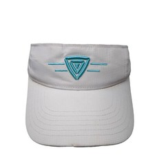 Signatures Strapback Sun Visor Hat White One Size Adjustable Logo